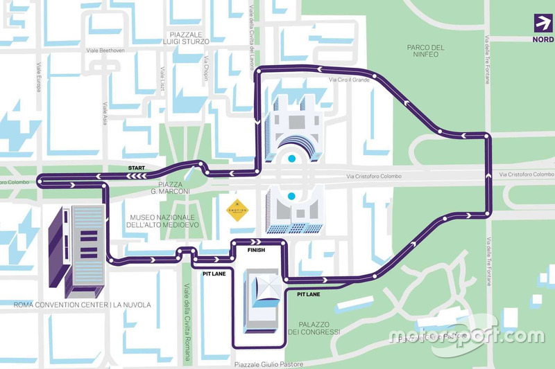 Streckenlayout: ePrix Rom