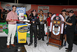 Ben Rhodes, ThorSport Racing, Ford F-150 Alpha Energy Solutions celebrates in victory lane
