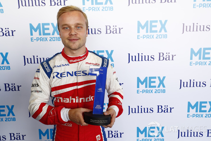 Felix Rosenqvist, Mahindra Racing, on pole position