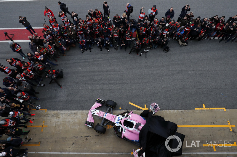 Sergio Perez, Sahara Force India and Esteban Ocon, Sahara Force India F1 unveil the new Sahara Force