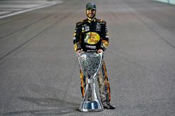 Martin Truex Jr., Furniture Row Racing Toyota celebrates winning the 2017 Monster Energy Cup Series Championship