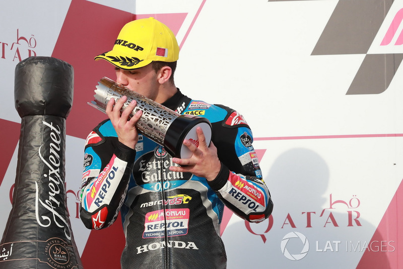 Podium: second place Aron Canet, Estrella Galicia 0,0
