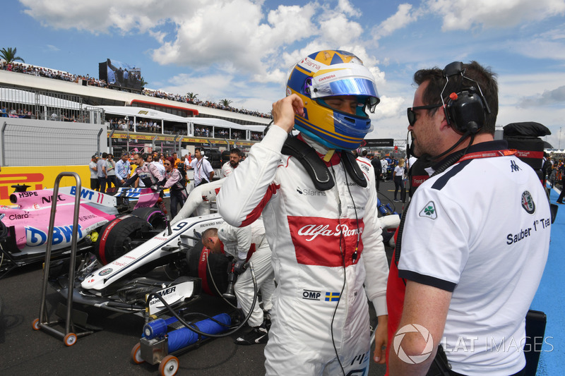 Marcus Ericsson, Sauber, sur la grille