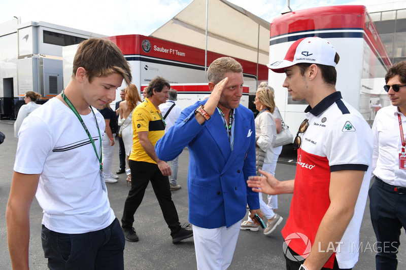 Charles Leclerc, Sauber, Lapo Elkann, Fiat