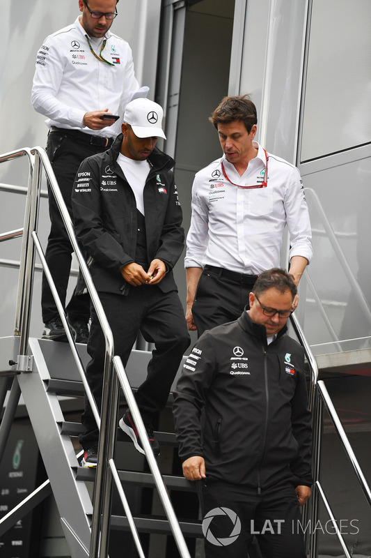 Lewis Hamilton, Mercedes-AMG F1 and Toto Wolff, Mercedes AMG F1 Director of Motorsport
