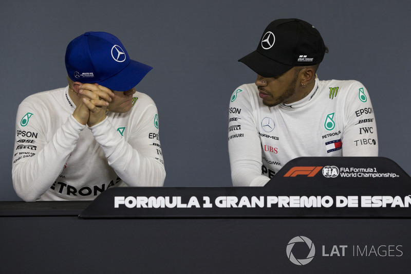 Valtteri Bottas, Mercedes-AMG F1 and Lewis Hamilton, Mercedes-AMG F1 in the Press Conference