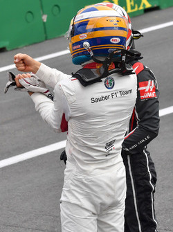 Marcus Ericsson, Sauber, parc ferme