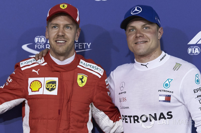 Pole: Sebastian Vettel, Ferrari, Valtteri Bottas, Mercedes AMG F1