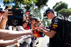 Max Verstappen, Red Bull Racing, signs autographs for fans