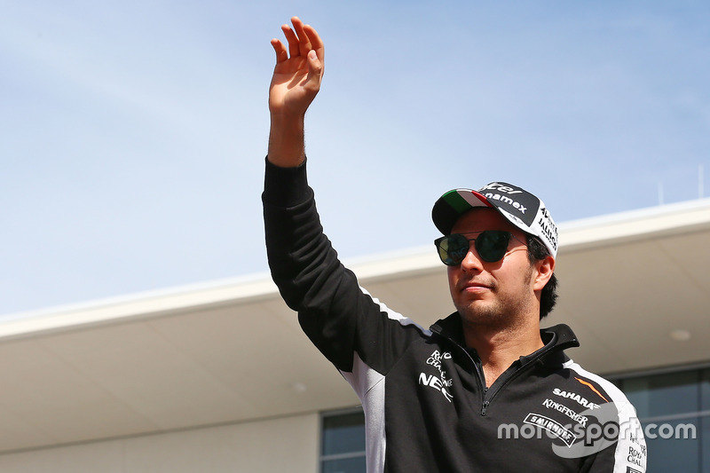 Sergio Pérez, Sahara Force India F1 en el desfile de pilotos