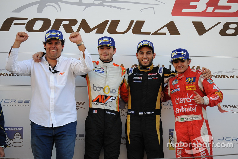 Podio de la carrera del domingo en el Circuit de Catalunya
