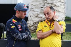 (L to R): Pierre Gasly, Red Bull Racing Third Driver with Frederic Vasseur, Renault Sport F1 Team Racing Director