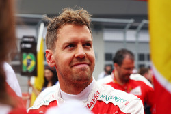 Sebastian Vettel, Ferrari on the grid