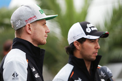 Nico Hulkenberg, Sahara Force India F1 and Sergio Perez, Sahara Force India F1