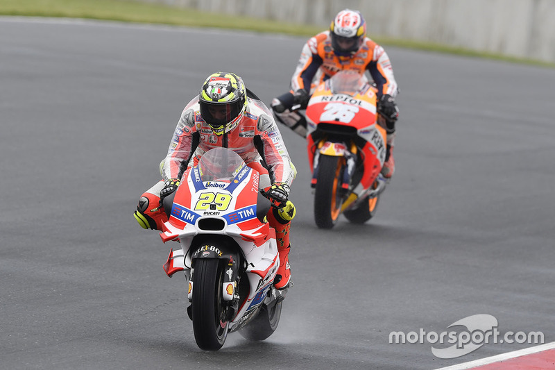 Andrea Iannone, Ducati Team y Marc Márquez, Repsol Honda Team