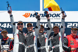 Podium: race winners #911 Precote Herberth Motorsport Porsche 991 GT3 R: Alfred Renauer, Robert Renauer, Daniel Allemann, Ralf Bohn