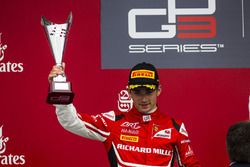 Podium: second place Charles Leclerc, ART Grand Prix