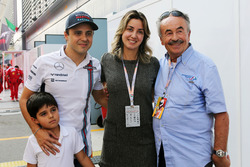 Felipe Massa, Williams with his wife Rafaela Bassi, and son Felipinho Massa,