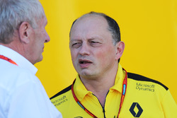 (L to R): Dr Helmut Marko, Red Bull Motorsport Consultant with Frederic Vasseur, Renault Sport F1 Team Racing Director