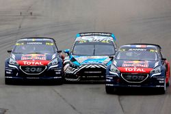 Timmy Hansen, Team Peugeot Hansen; Ken Block, Hoonigan Racing Division; Davy Jeanney, Team Peugeot Hansen