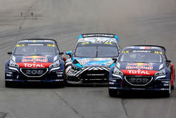 Timmy Hansen, Team Peugeot Hansen; Ken Block, Hoonigan Racing Division; Davy Jeanney, Team Peugeot Hansen