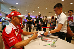 Sebastian Vettel, Ferrari signs autographs for the fans