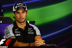 Sergio Perez, Sahara Force India F1 in the FIA Press Conference
