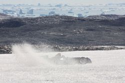 Lucas di Grassi drives on the Arctic ice cap