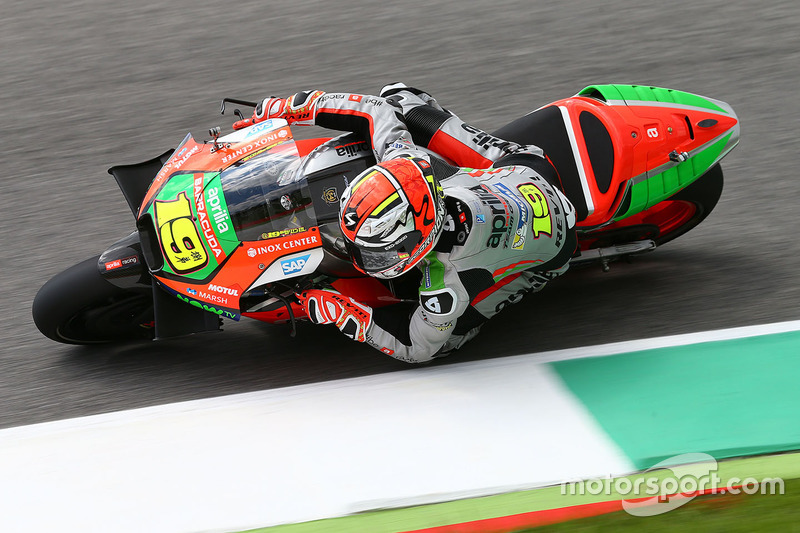 Alvaro Bautista (Aprilia) Sturz