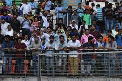 Spectators on the grandstand