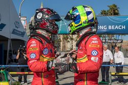 Race winner Lucas di Grassi, ABT Schaeffler Audi Sport with teammate in third place Daniel Abt, ABT Schaeffler Audi Sport