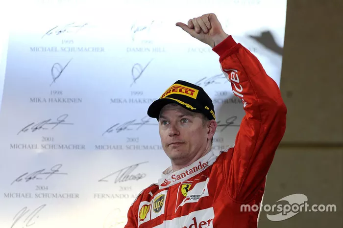Podio: segundo lugar Kimi Raikkonen, Ferrari