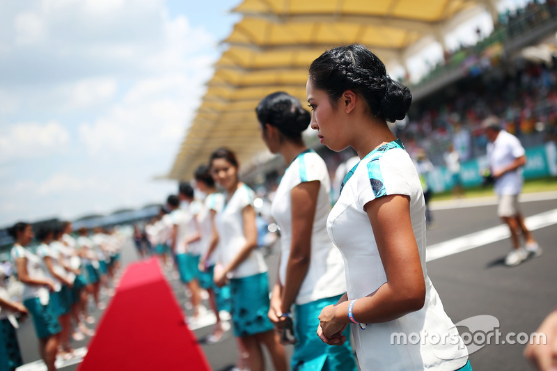 Grid girls on the drivers parade