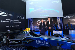 Alejandro Agag, CEO Formula E, Francesco Starace, CEO General Manager Enel Group