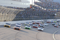 Start: Daniel Suarez, Joe Gibbs Racing Toyota, Erik Jones, Joe Gibbs Racing Toyota lead