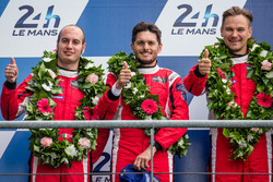 Podio LMGT Pro: al secondo posto #82 Risi Competizione Ferrari 488 GTE: Giancarlo Fisichella, Toni Vilander, Matteo Malucelli