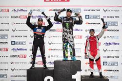 Podium: winner Vaughn Gittin Jr., second place Chris Forsberg, third place Alex Heilbrunn