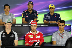 Pressekonferenz: Rio Haryanto, Manor Racing; Daniel Ricciardo, Red Bull Racing; Felipe Nasr, Sauber;