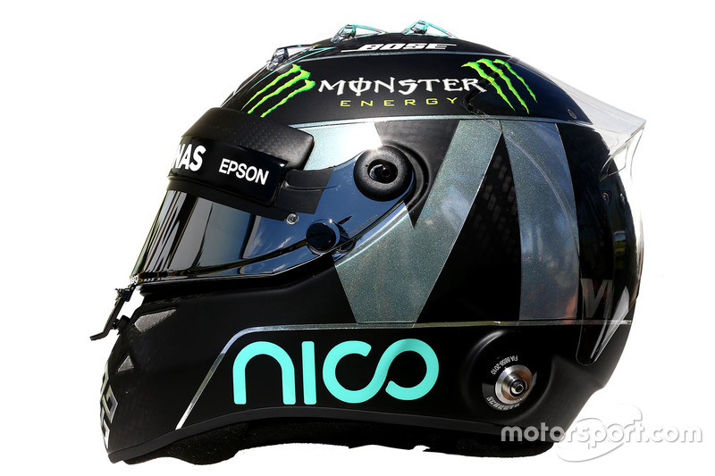 El casco de Nico Rosberg, Mercedes AMG F1