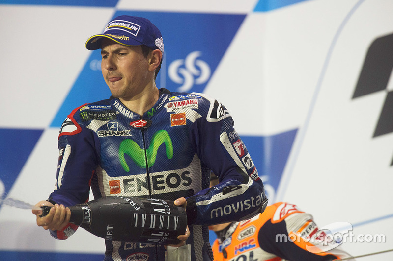 Podium: el ganador, Jorge Lorenzo, Yamaha Factory Racing