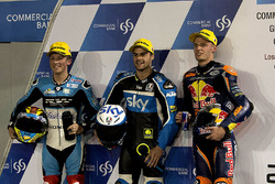 Livio Loi, RW Racing GP BV, Honda; Romano Fenati, SKY Racing Team VR46, KTM; Brad Binder, Red Bull K