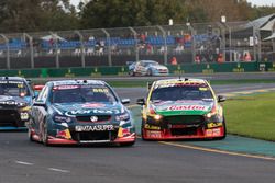 Chaz Mostert, Rod Nash Racing Ford and Craig Lowndes, Triple Eight Race Engineering Holden