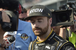 Een teleurgestelde James Hinchcliffe, Schmidt Peterson Motorsports Honda