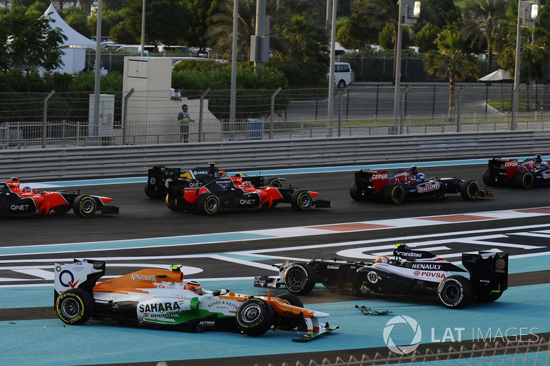 Bruno Senna, Williams FW34 and Nico Hulkenberg, Force India F1 VJM05