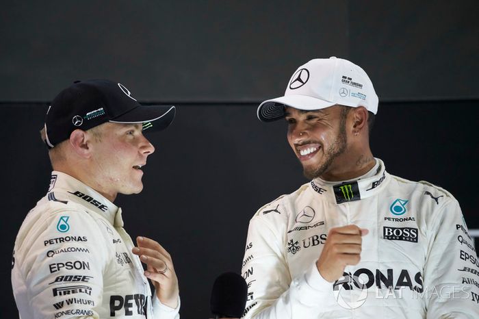Valtteri Bottas y Lewis Hamilton, Mercedes AMG F1