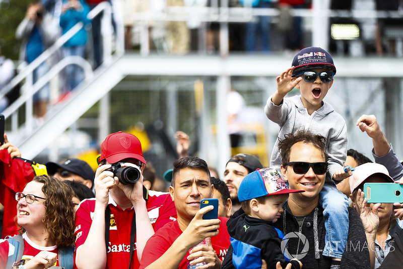 Fans take pictures and cheer