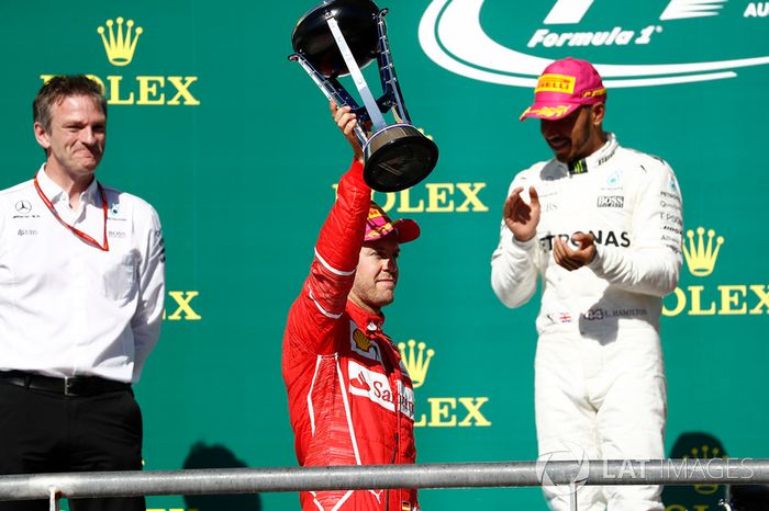 Segundo, Sebastian Vettel, Ferrari