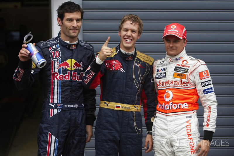 Polesitter Sebastian Vettel, Toro Rosso, Mark Webber, Red Bull Racing, Heikki Kovalainen, McLaren