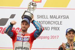 Podium: race winner Andrea Dovizioso, Ducati Team