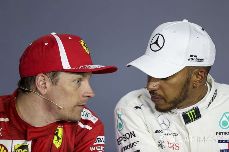 Kimi Raikkonen, Ferrari and Lewis Hamilton, Mercedes-AMG F1 in the Press Conference